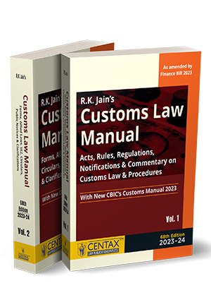R.K. Jain's Customs Law Manual | 2023-24 | Set of 2 Volumes