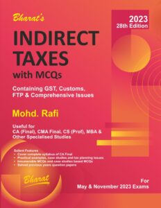 INDIRECT TAXES Containing GST Front