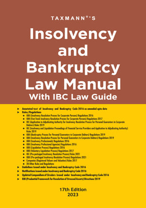Insolvency and Bankruptcy Law Manual with IBC Law Guide