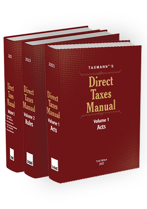 Taxmann's Direct Taxes Manual | Set of 3 Volumes