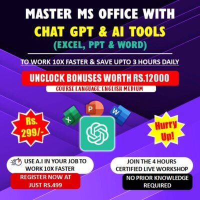CHATGPT & AI TOOLS WITH MS OFFICE (EXCEL, PPT, WORD )